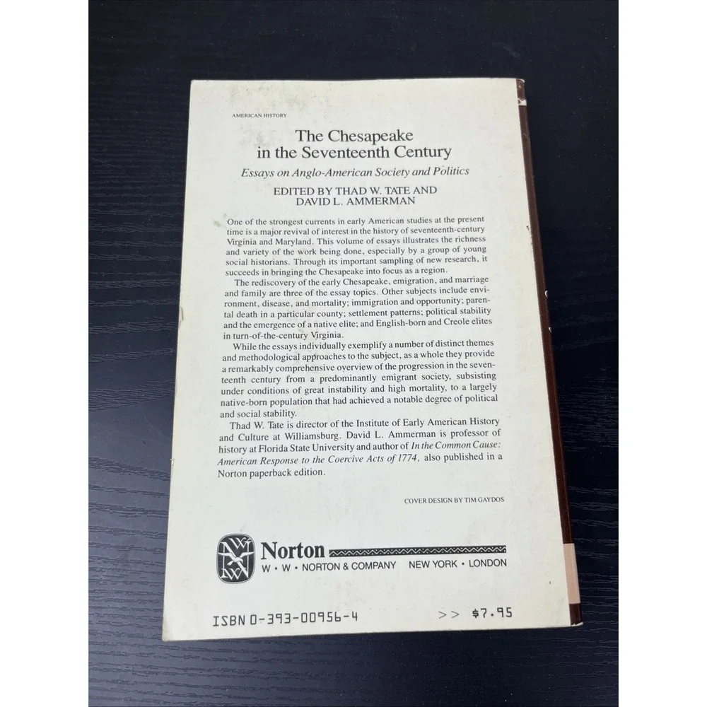 Chesapeake in the Seventeenth Century‎ Anglo American Society Politics Paperback